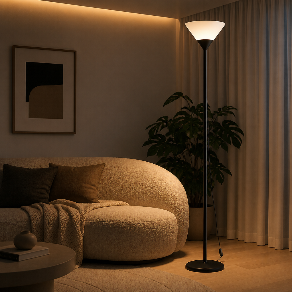 Modern Black & White LED Floor Lamp