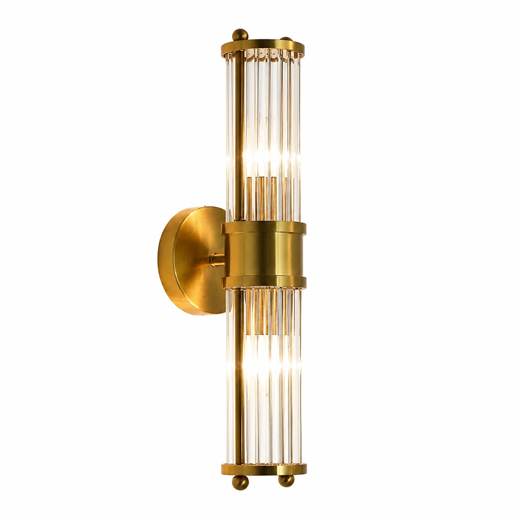 Modern Brass Crystal LED Dimmable Wall Sconce