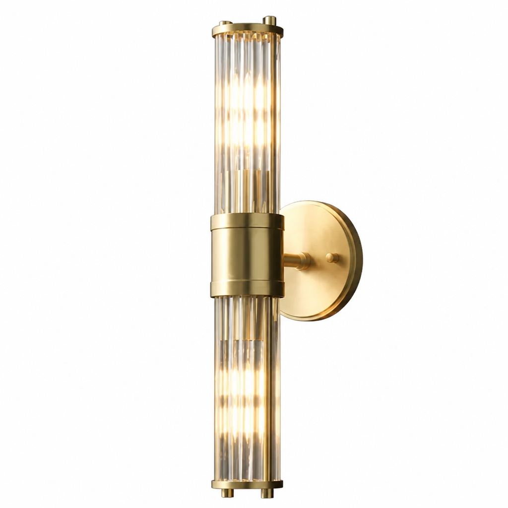 Modern Brass Crystal LED Dimmable Wall Sconce