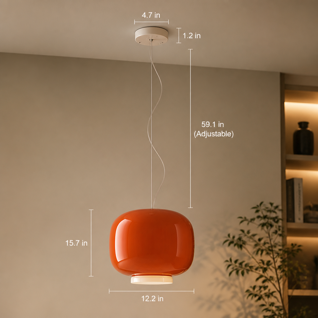 Modern Colored Glass LED Pendant Light