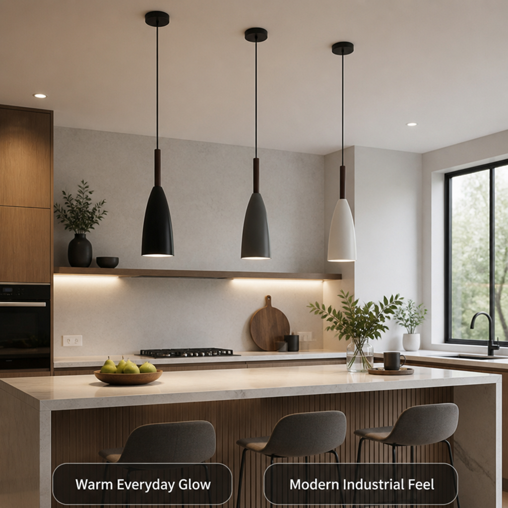 Modern Cone Pendant Shade in Matte Metal Finish