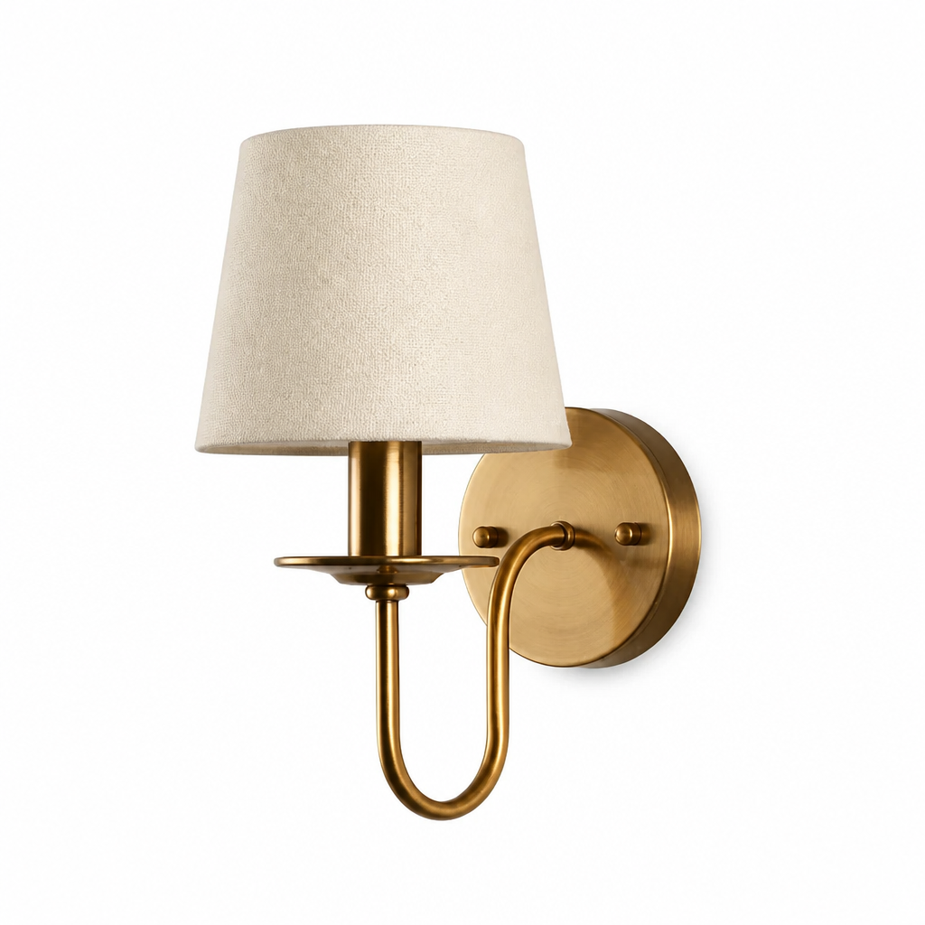 Modern Copper Fabric Wall Sconce