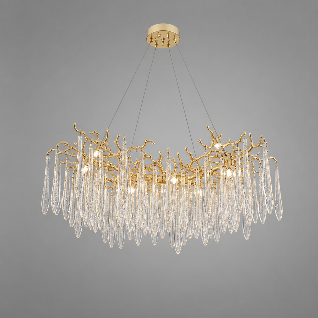 Modern Crystal Adjustable Pendant Light