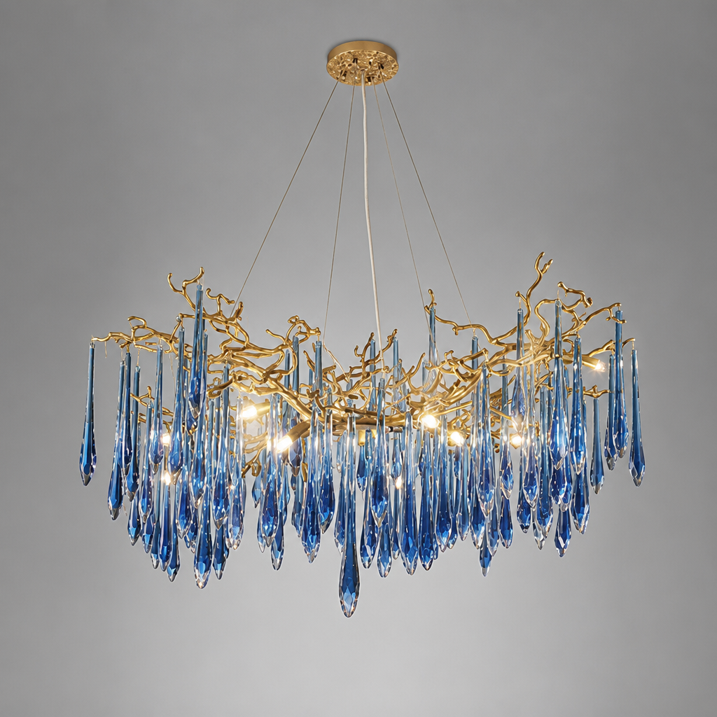 Modern Crystal Adjustable Pendant Light