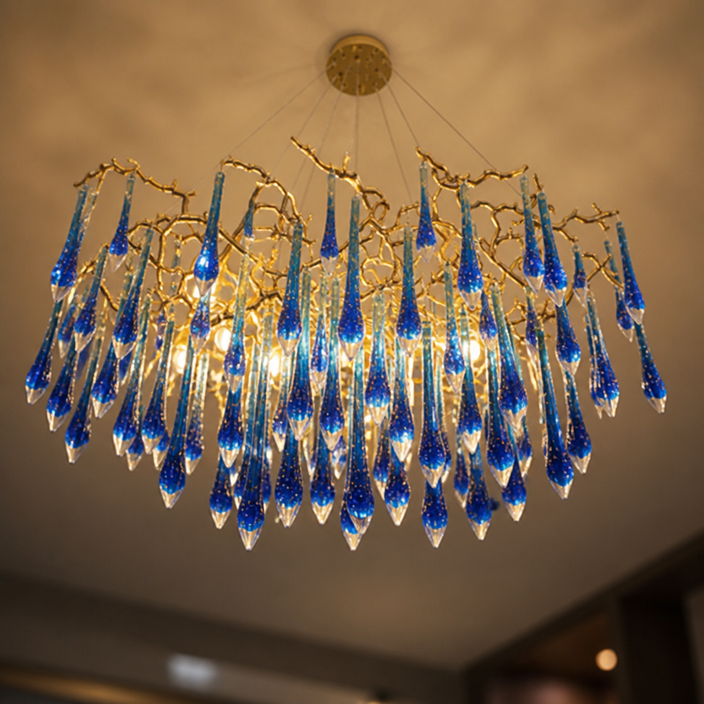 Modern Crystal Adjustable Pendant Light