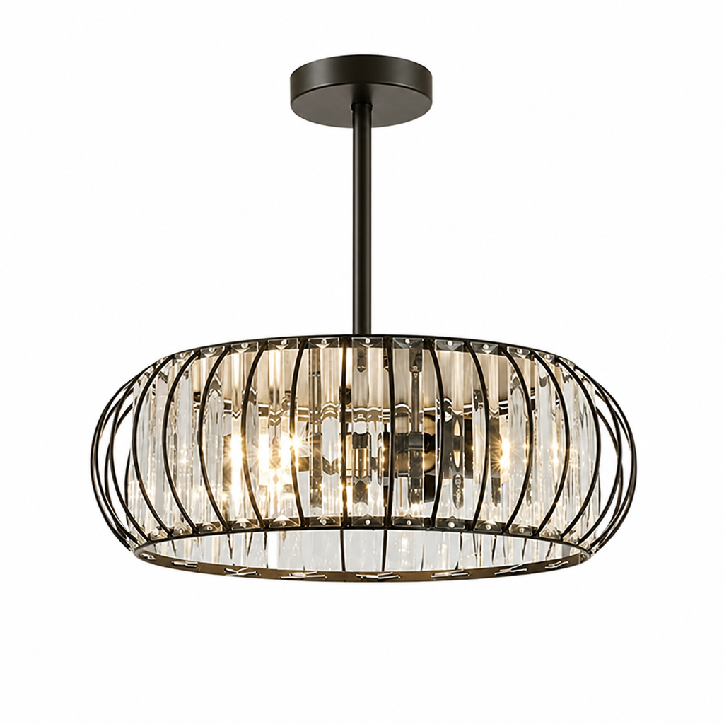 Modern Crystal Cage Ceiling Light