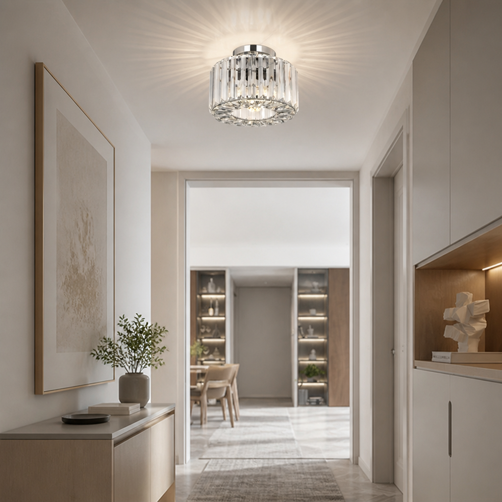Modern Crystal Ceiling Light