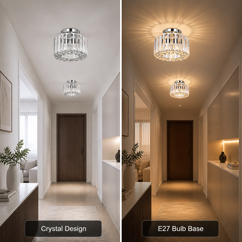 Modern Crystal Ceiling Light