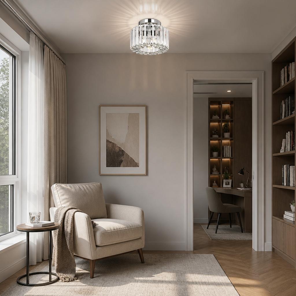 Modern Crystal Ceiling Light