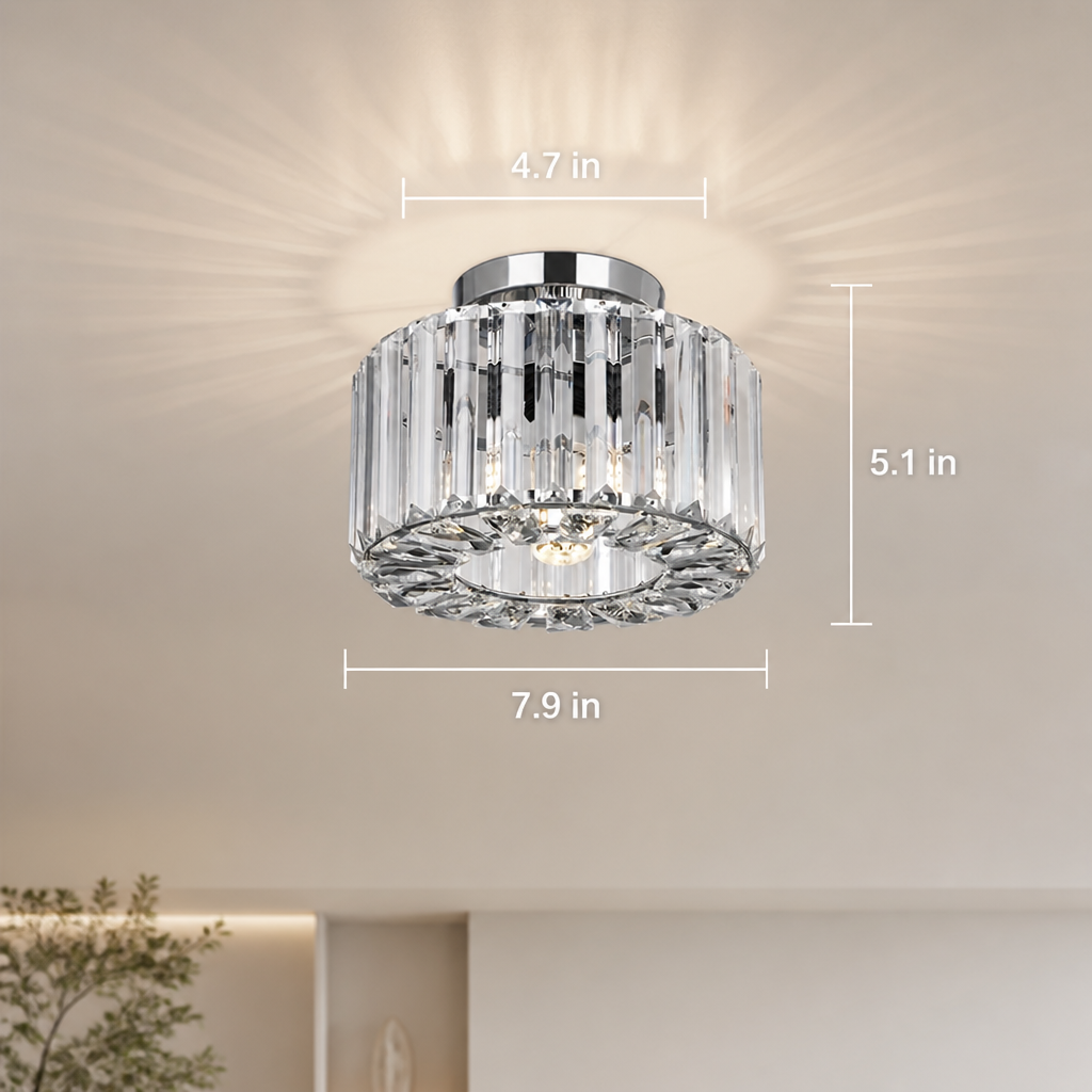 Modern Crystal Ceiling Light
