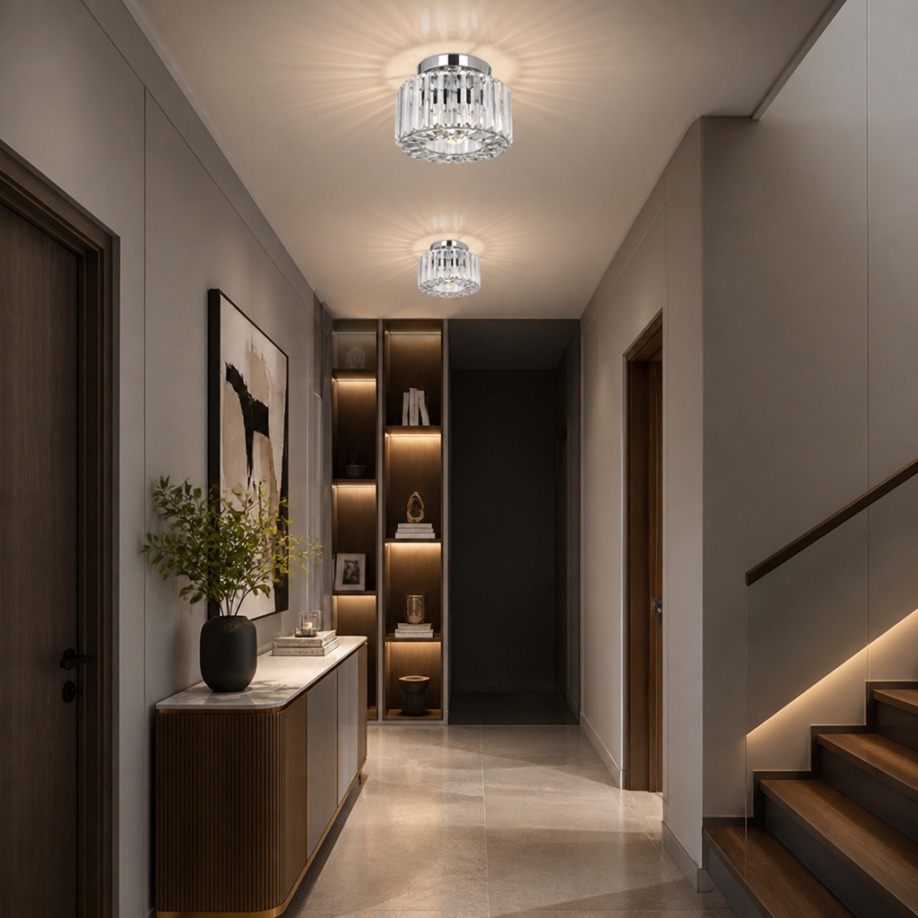 Modern Crystal Ceiling Light