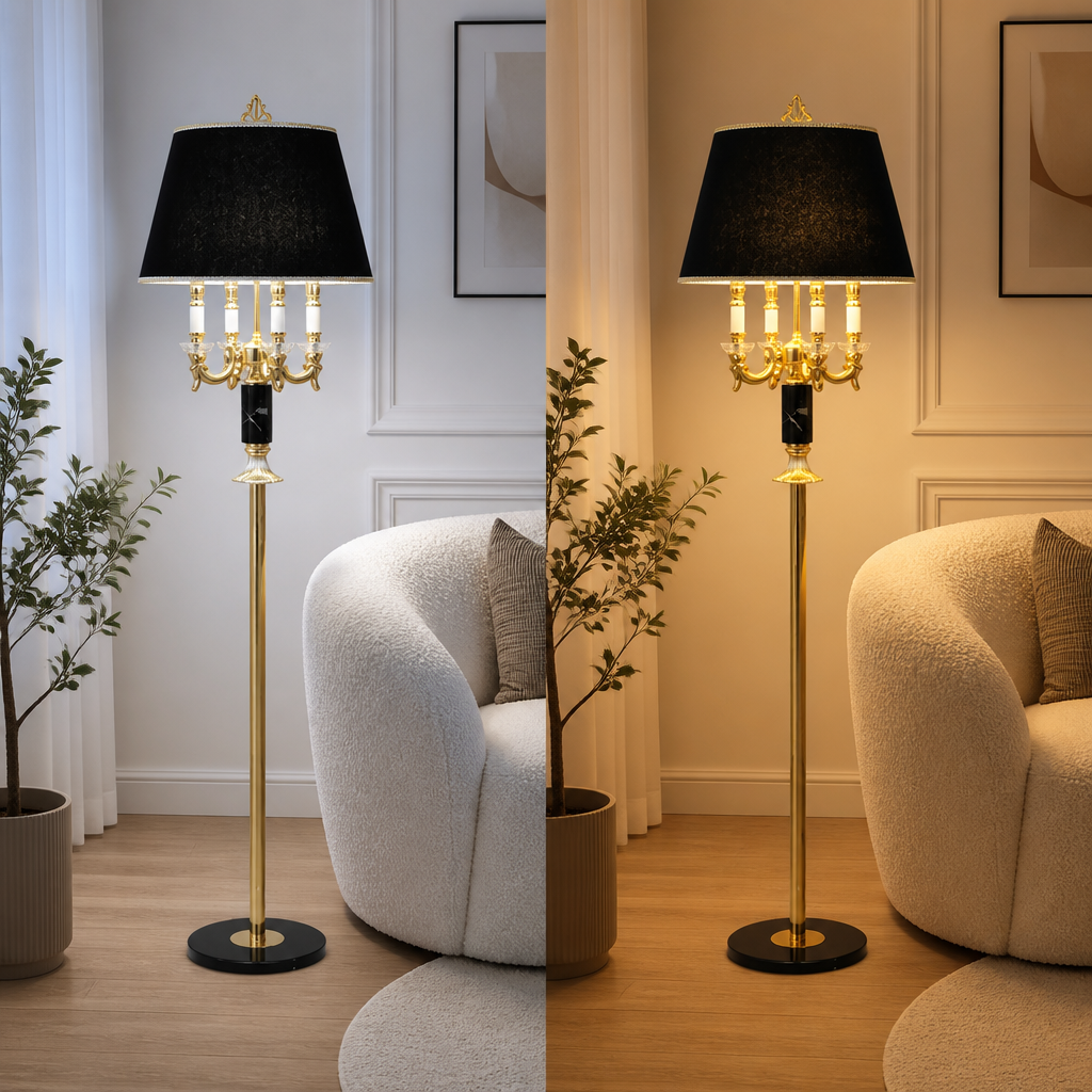 Modern Crystal Column Table Lamp