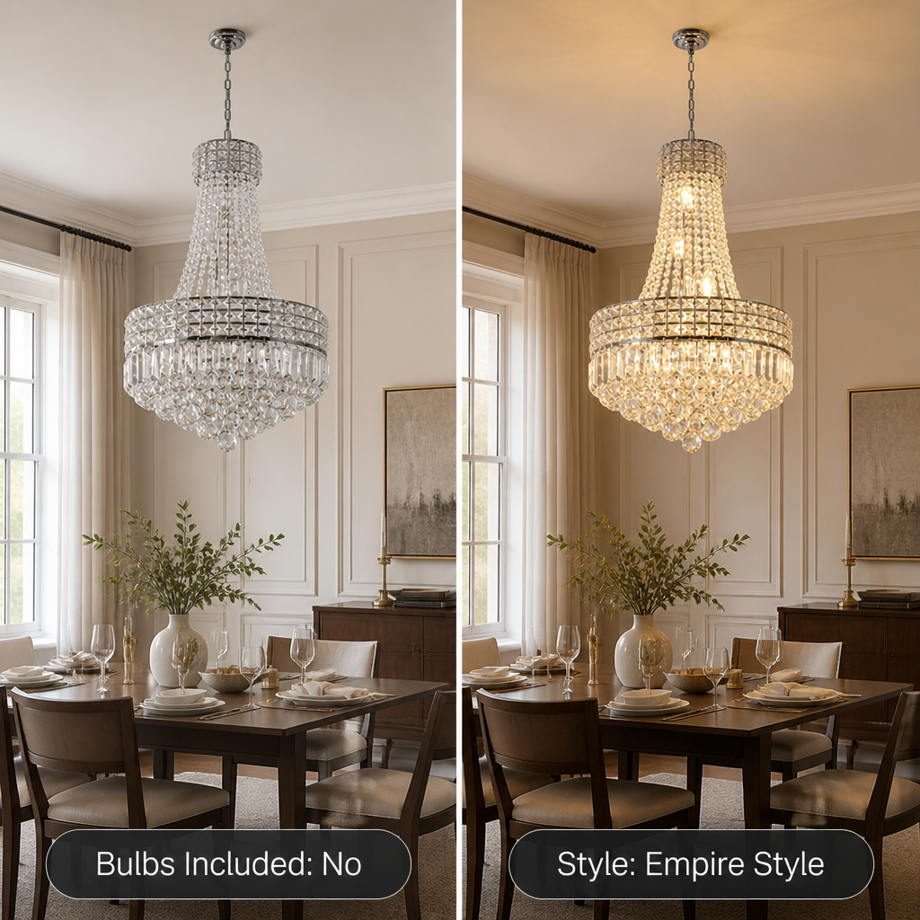 Modern Crystal Empire Pendant Light
