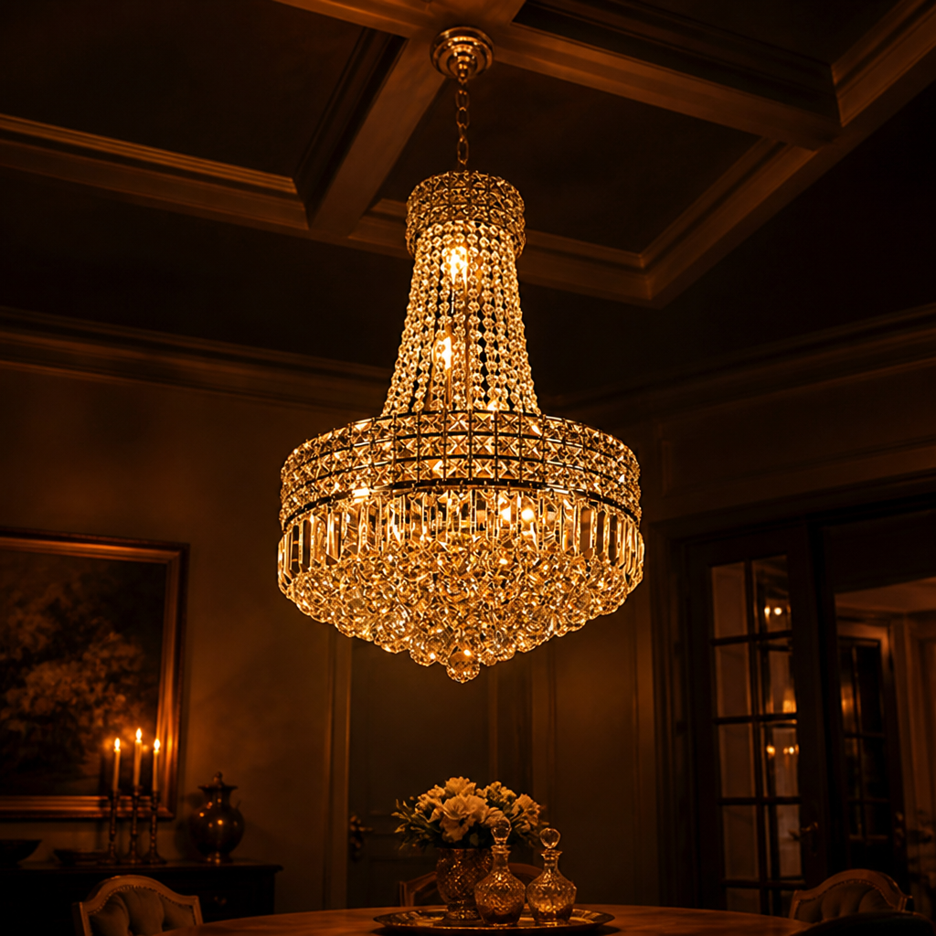 Modern Crystal Empire Pendant Light