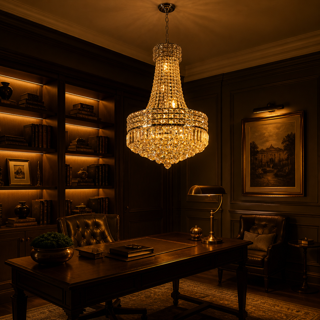 Modern Crystal Empire Pendant Light