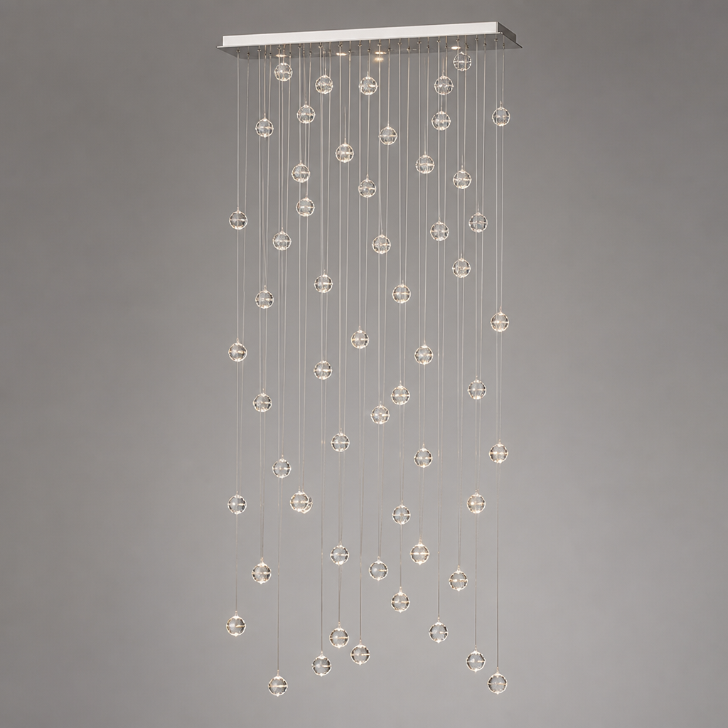 Modern Crystal LED Ball Chandelier