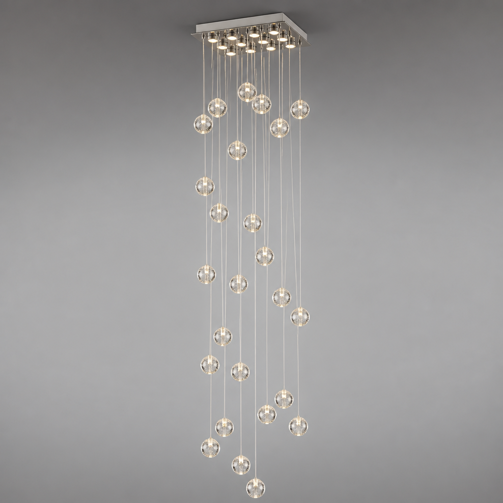 Modern Crystal LED Ball Chandelier