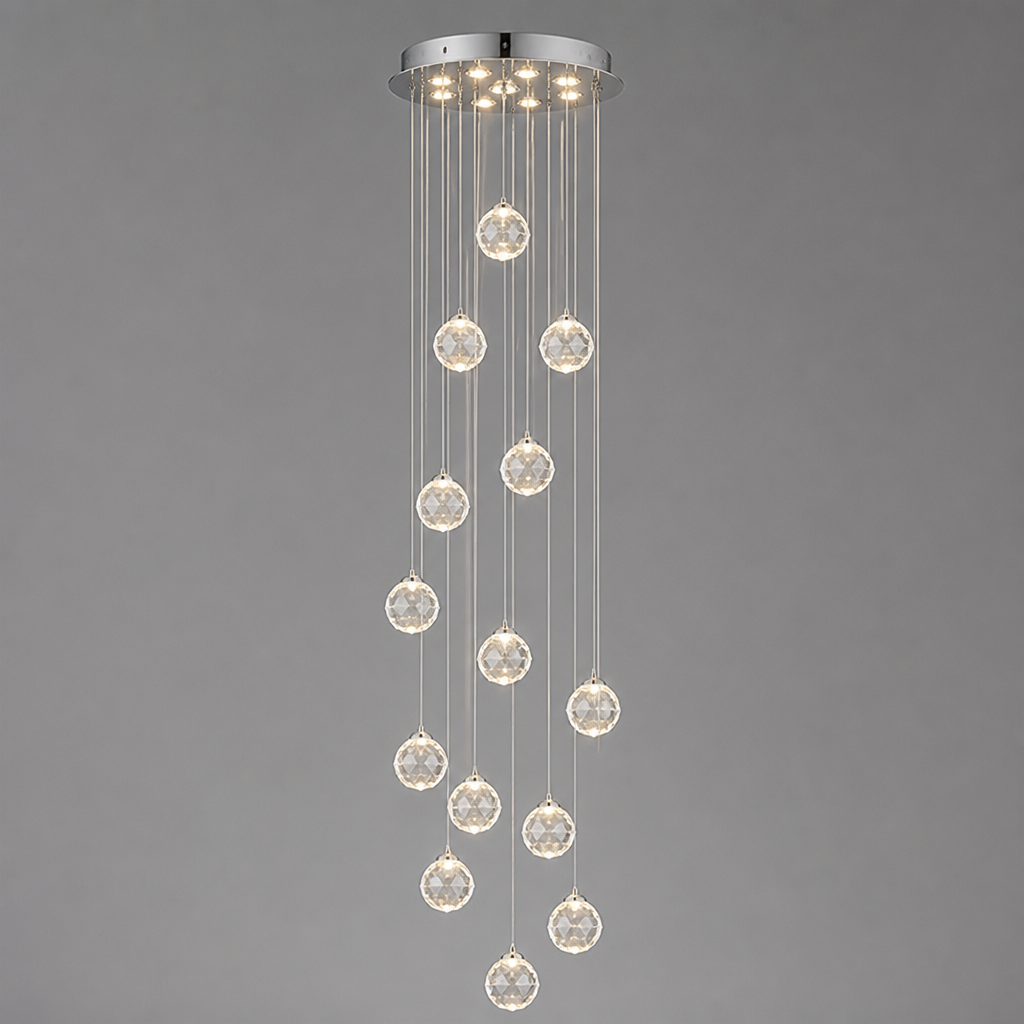 Modern Crystal LED Ball Chandelier