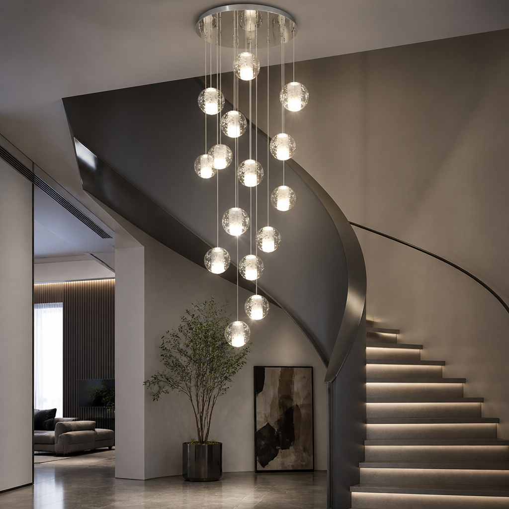 Modern Crystal LED Ball Chandelier
