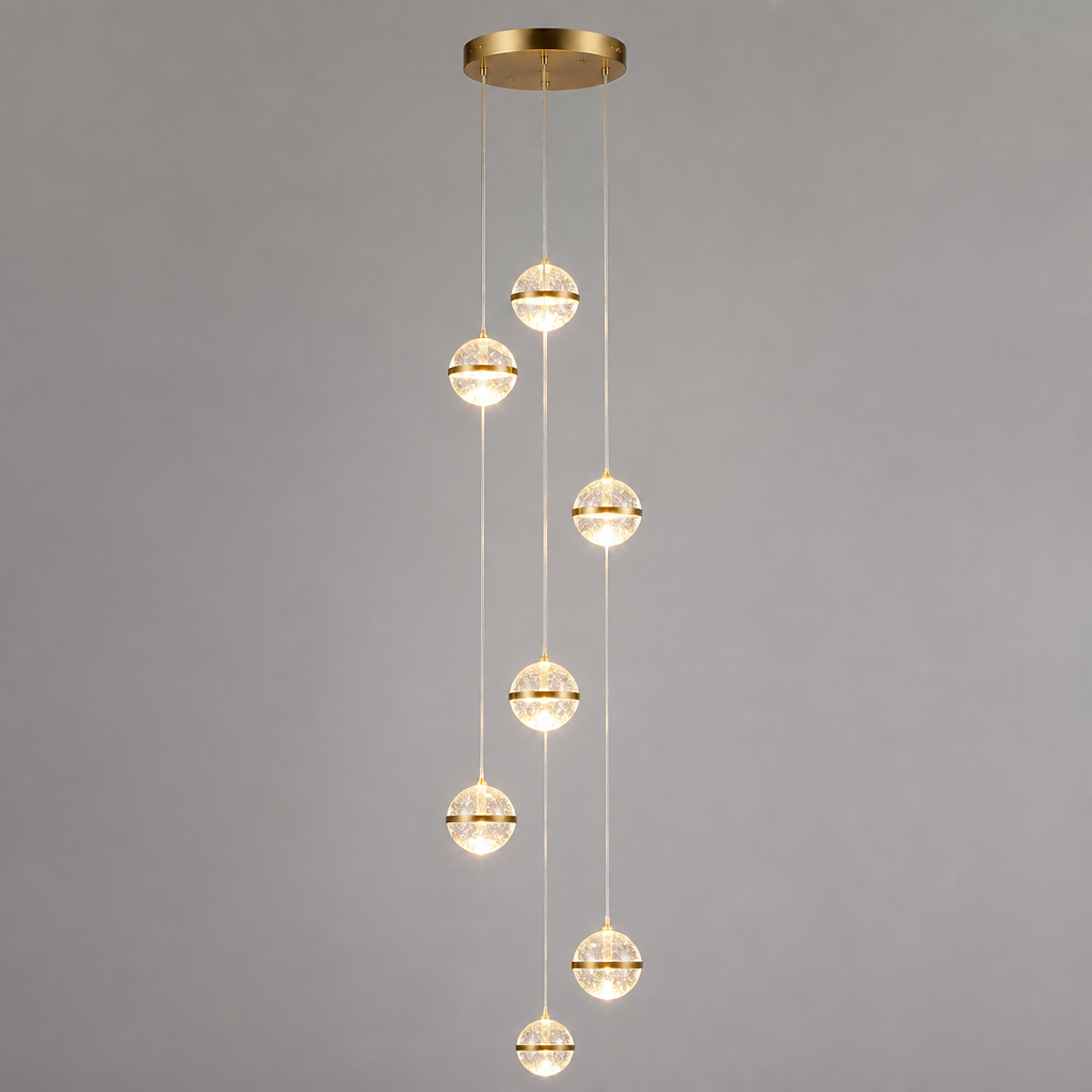 Modern Crystal LED Ball Chandelier
