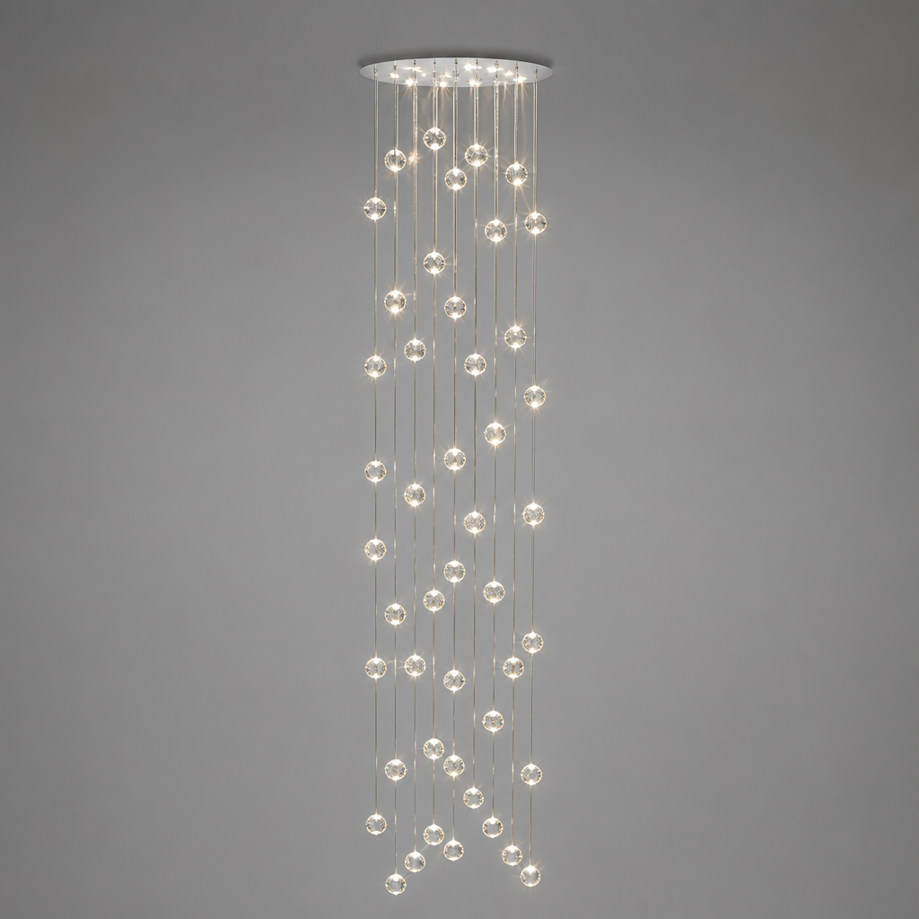 Modern Crystal LED Ball Chandelier