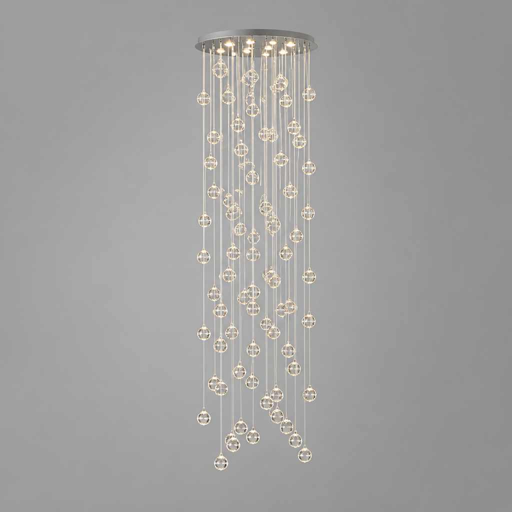 Modern Crystal LED Ball Chandelier