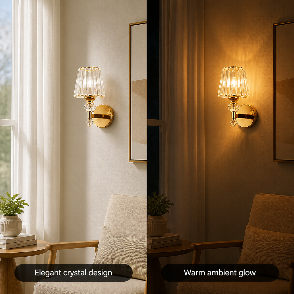 Modern Crystal LED Wall Sconce