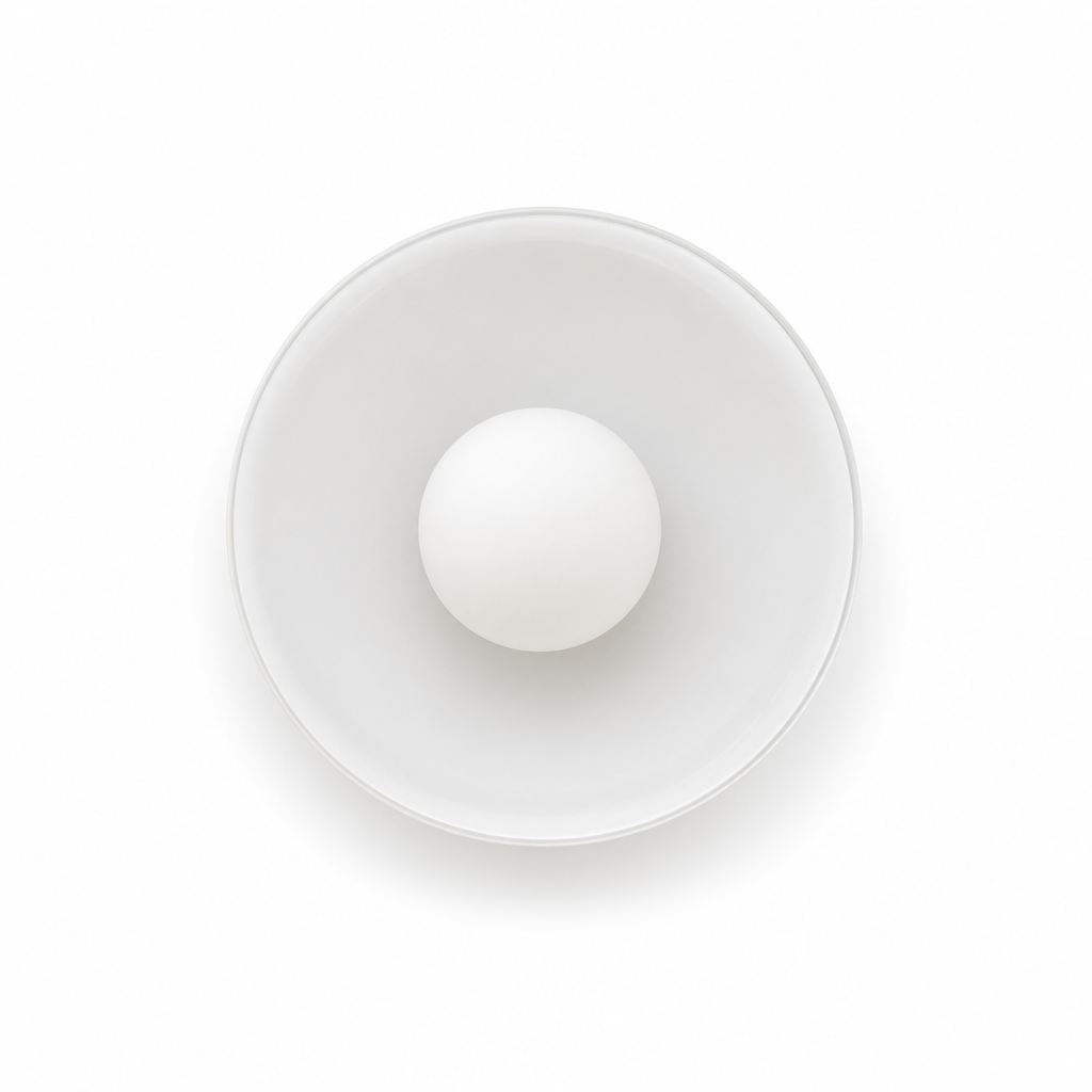 Modern Glass & Aluminum Dual-Mount Ceiling Light