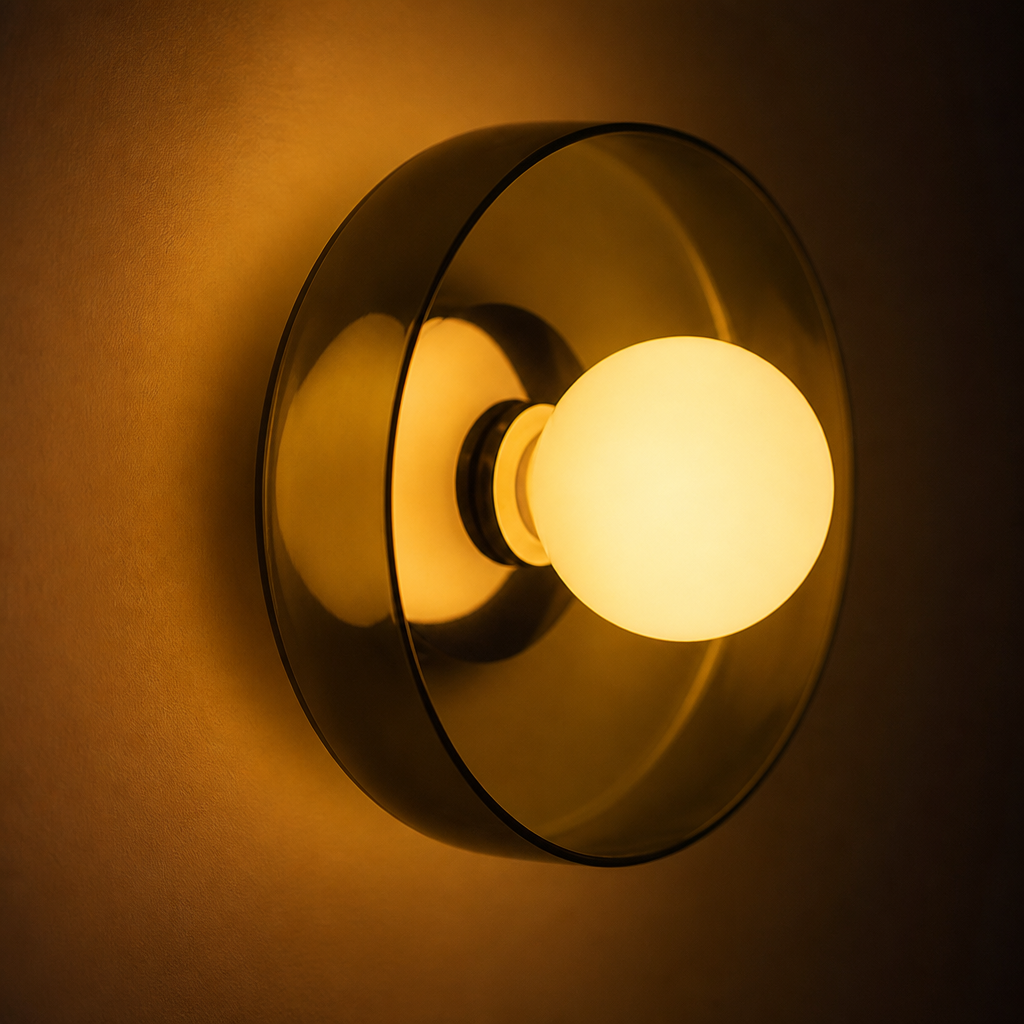 Modern Glass & Aluminum Dual-Mount Ceiling Light
