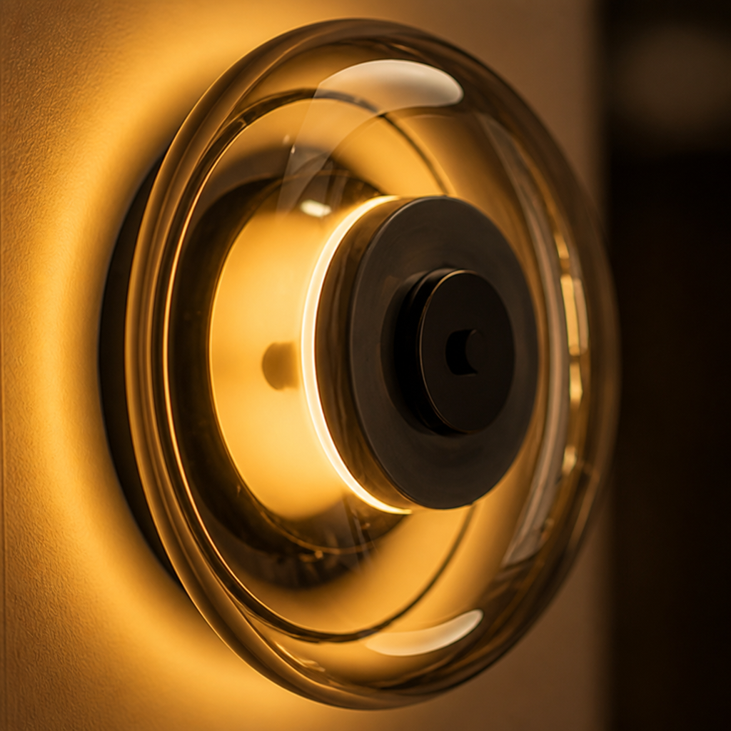 Modern Glass Copper LED Wall Sconce