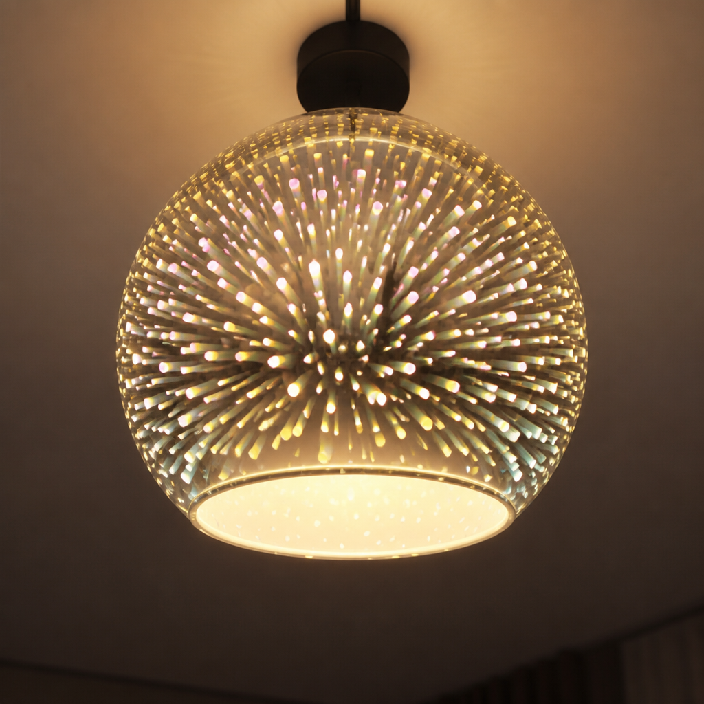 Modern Glass Fireworks Globe Pendant Light