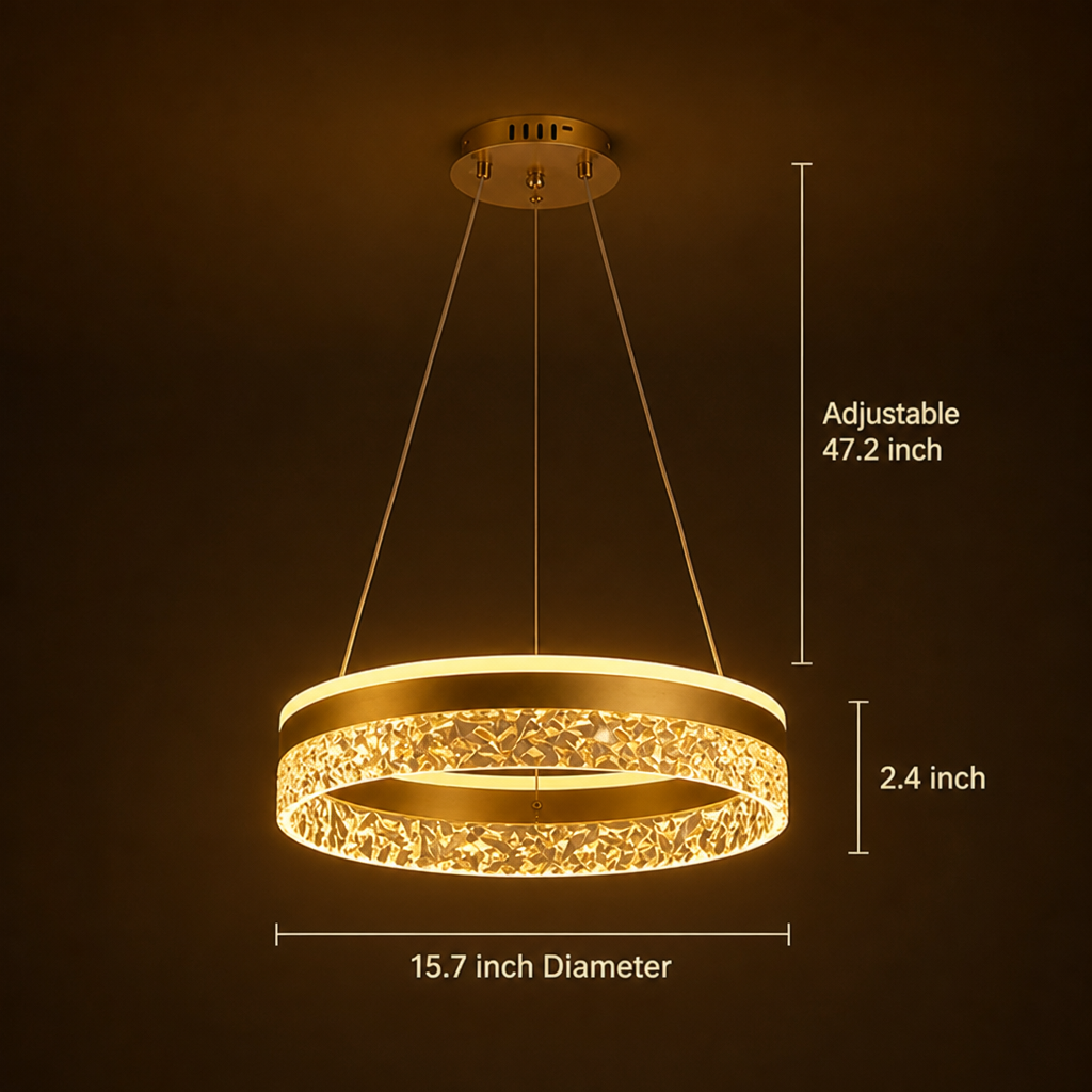 Modern Glass Ice-Crack Ceiling Light