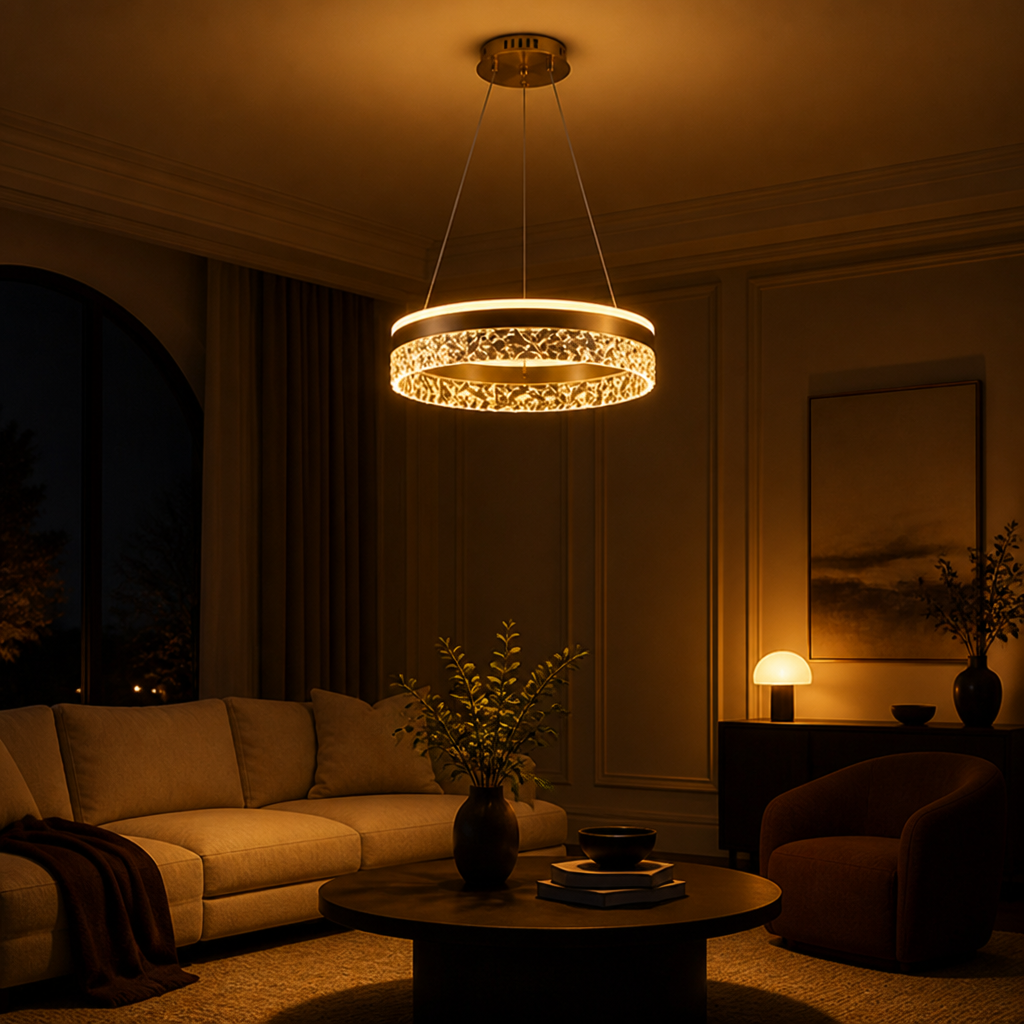 Modern Glass Ice-Crack Ceiling Light