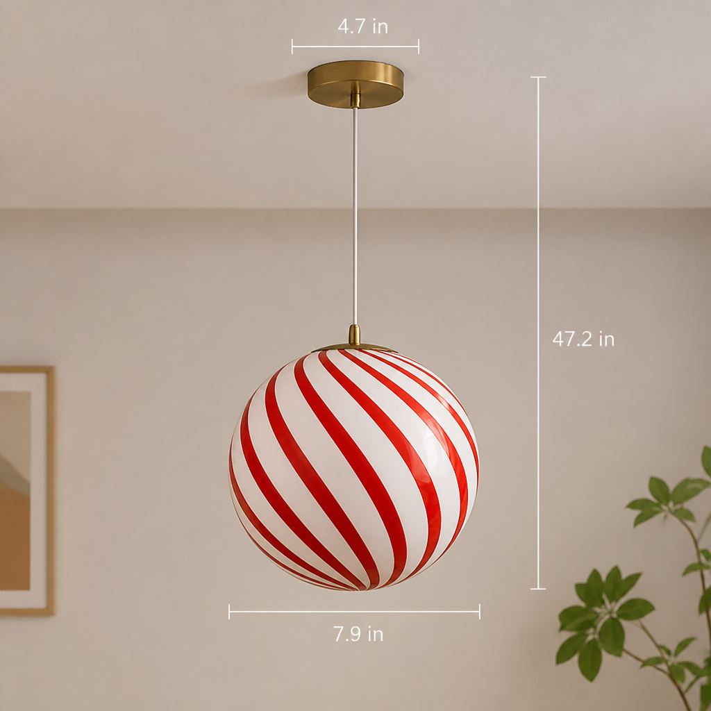 Modern Glass LED Lollipop Ball Pendant Light