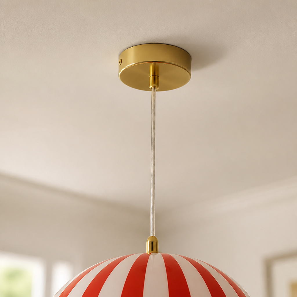 Modern Glass LED Lollipop Ball Pendant Light