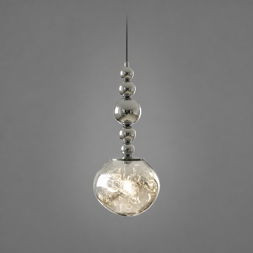 Modern Glass & Metal LED Pendant Light