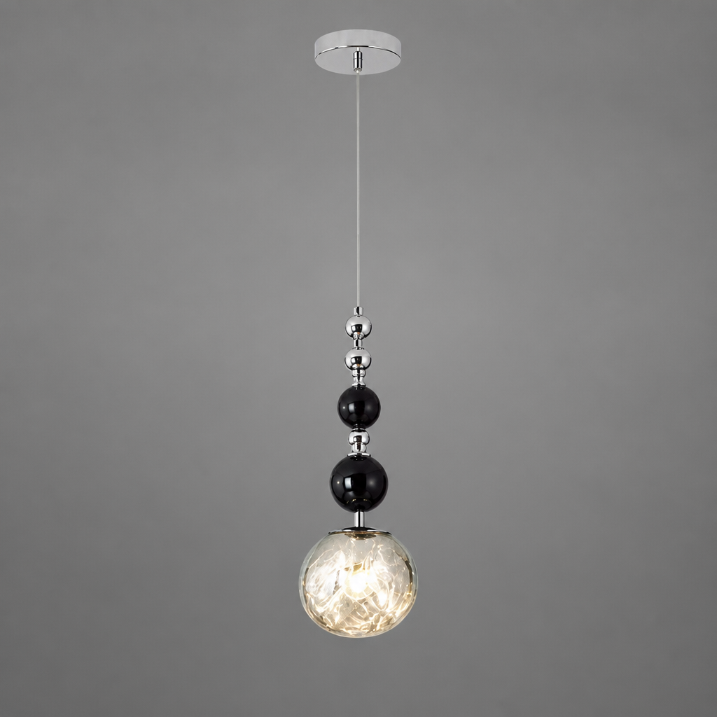 Modern Glass & Metal LED Pendant Light