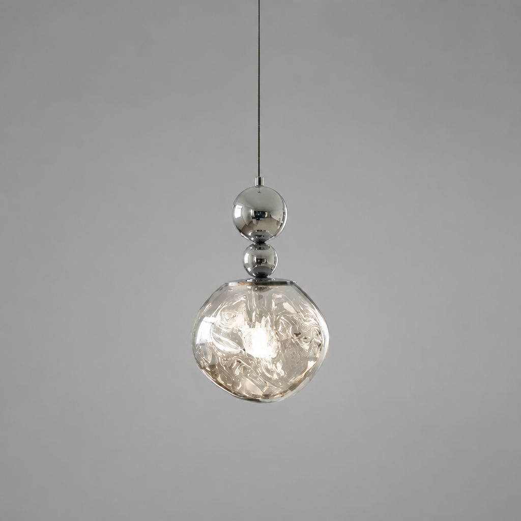 Modern Glass & Metal LED Pendant Light