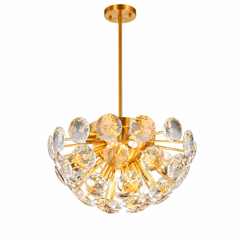 Modern Gold Crystal Chandelier