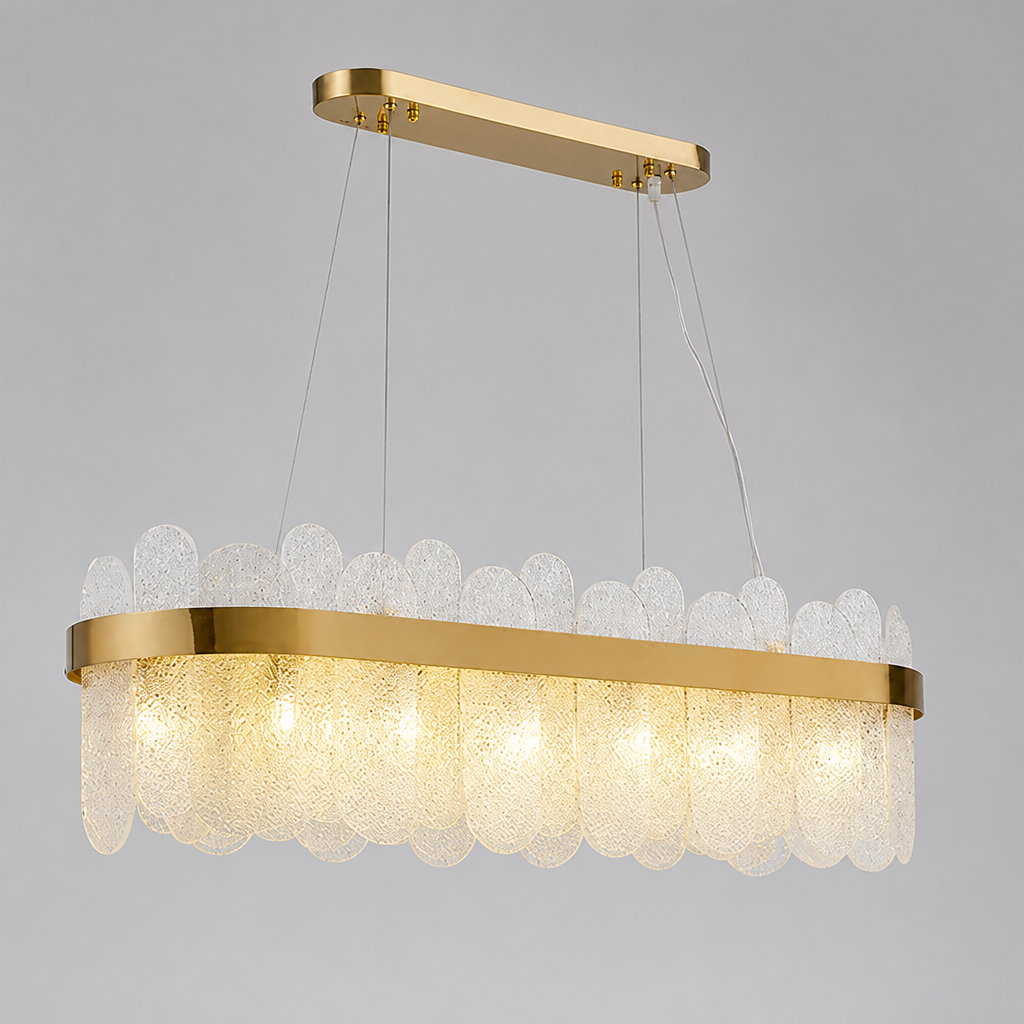 Modern Gold Crystal LED Ring Chandelier