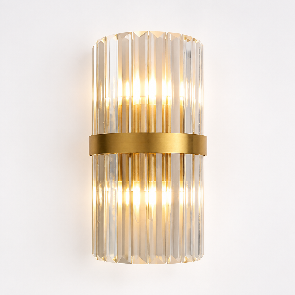 Modern Gold Crystal LED Wall Sconce