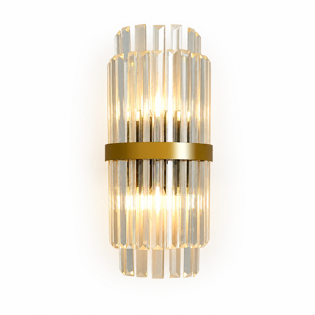 Modern Gold Crystal LED Wall Sconce