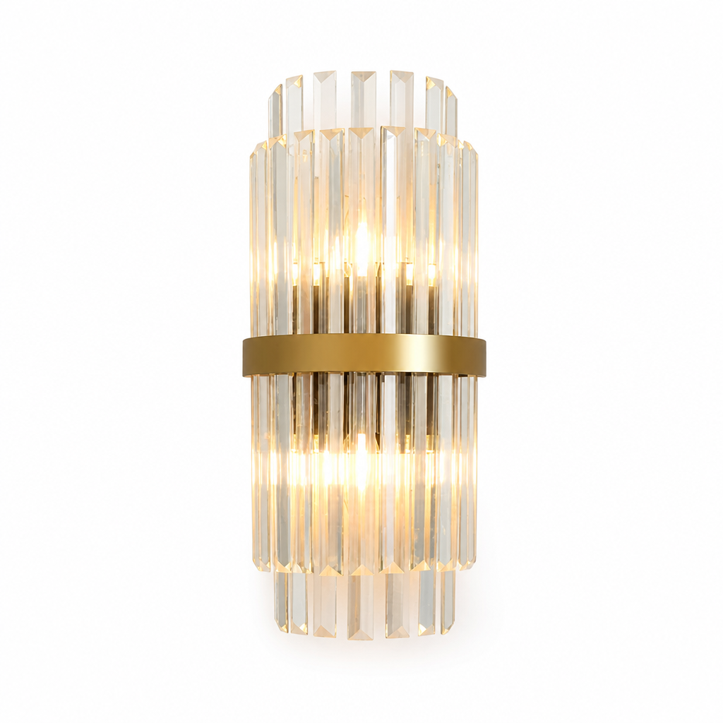 Modern Gold Crystal LED Wall Sconce