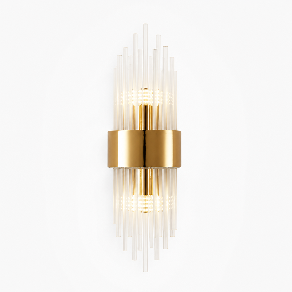 Modern Gold Crystal LED Wall Sconce