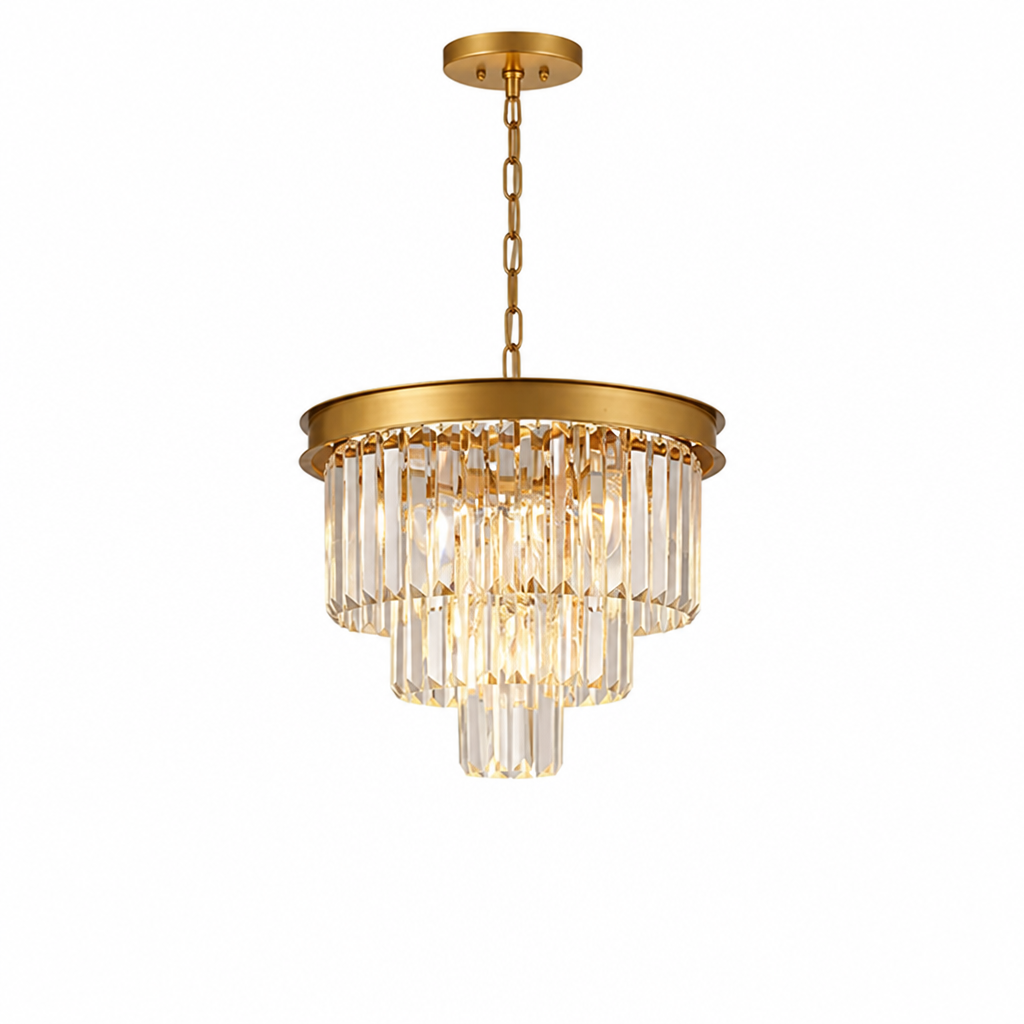 Modern Gold Crystal Pendant Light