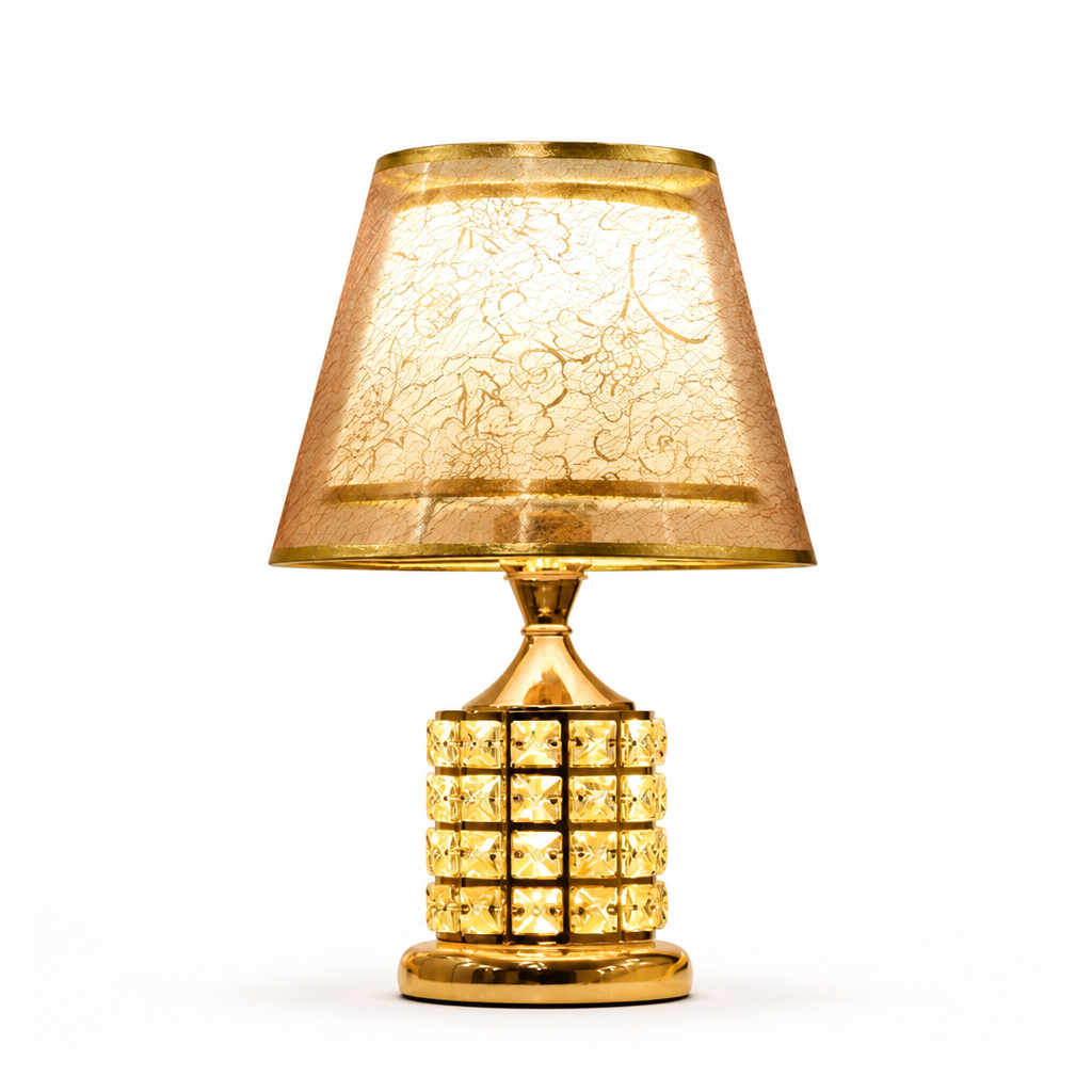 Modern Gold Crystal Table Lamp