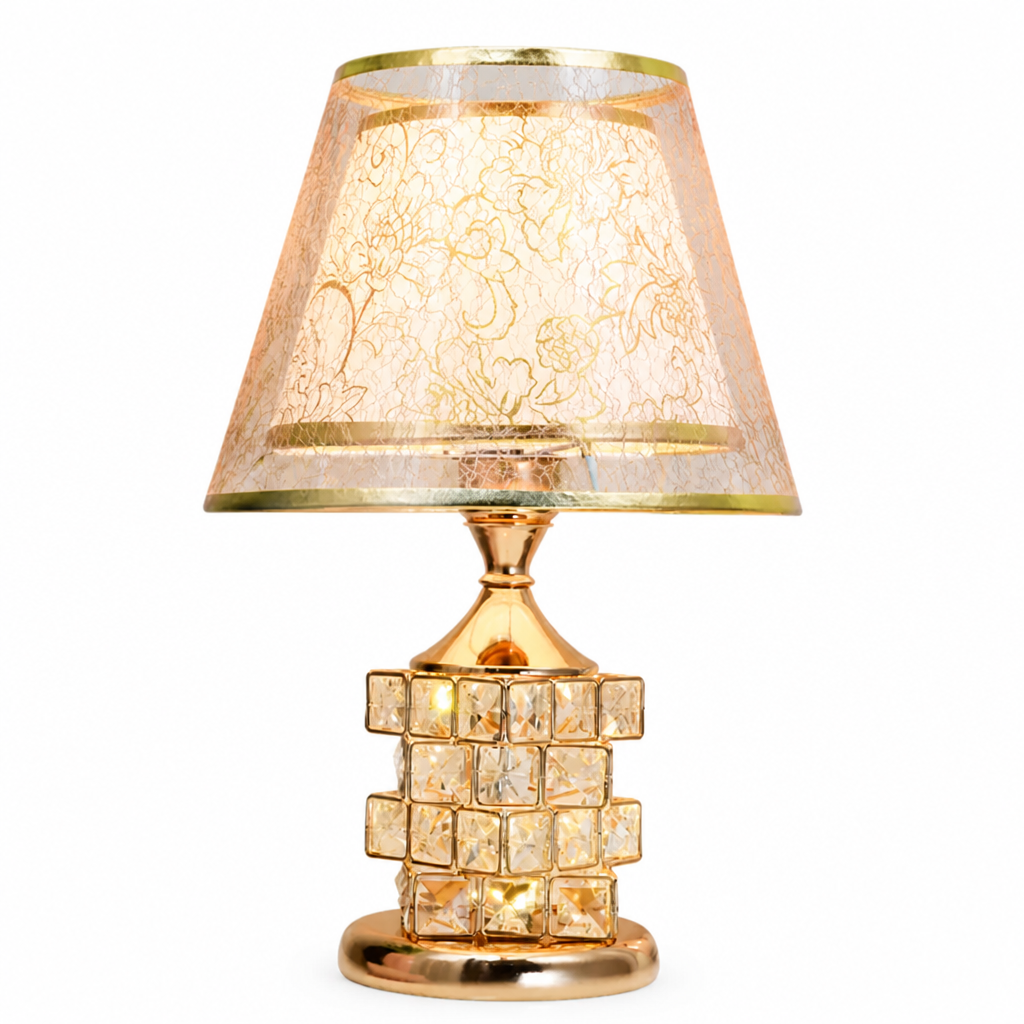 Modern Gold Crystal Table Lamp
