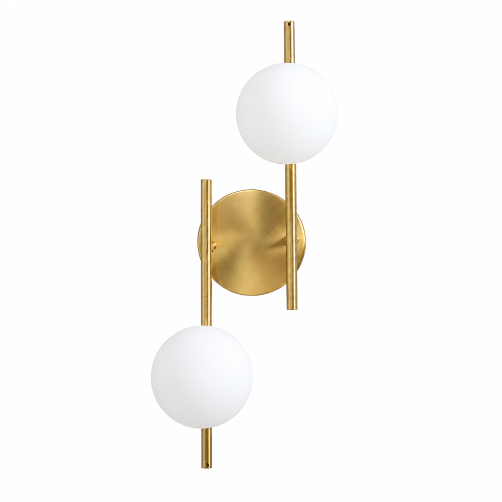 Modern Gold Glass Globe Wall Sconce