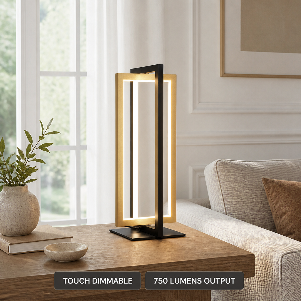 Modern Gold LED Adjustable Desk Lamp
