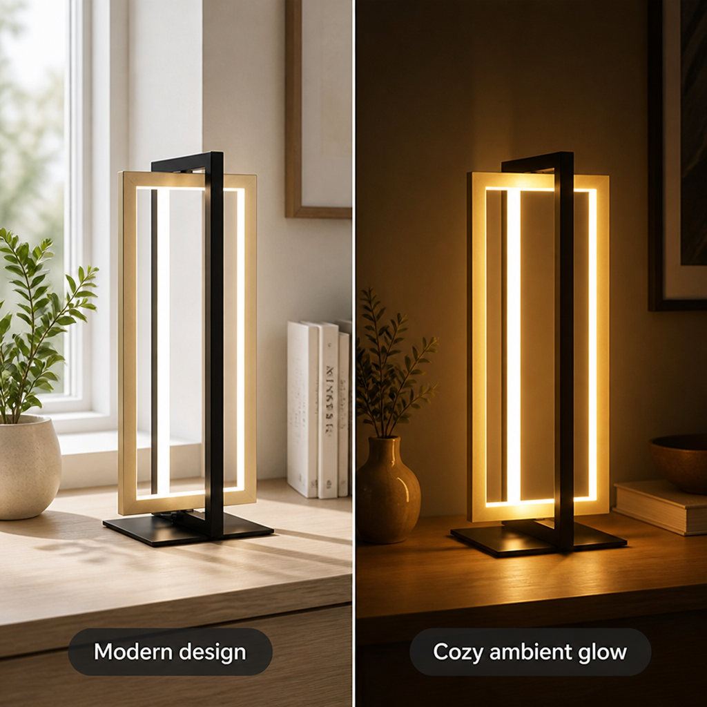 Modern Gold LED Adjustable Desk Lamp